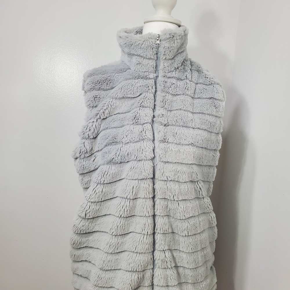 Touch Of South Women's Plush Gray Teddy Jacket